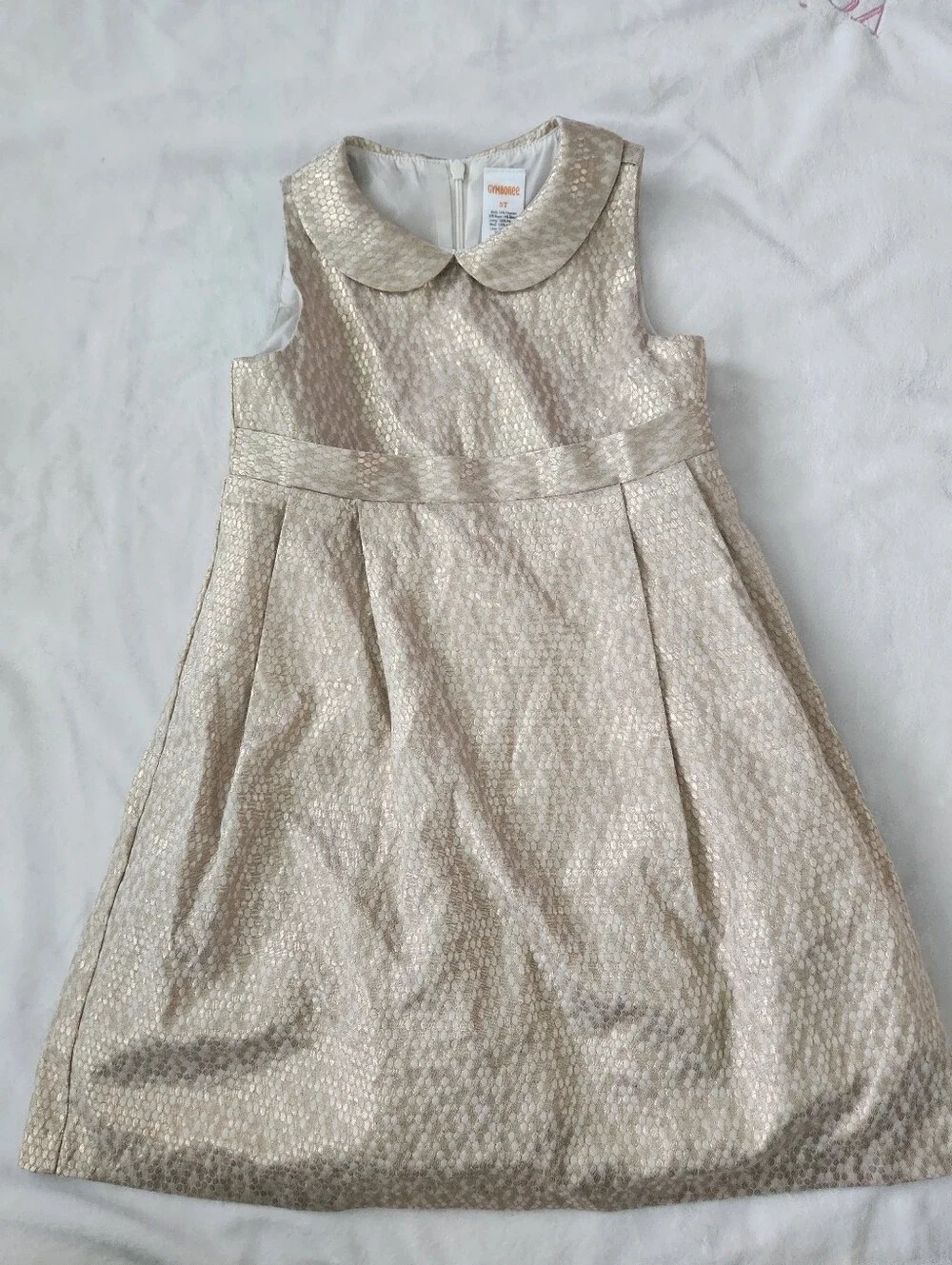 Gymboree Metallic Gold Brocade Party Dress